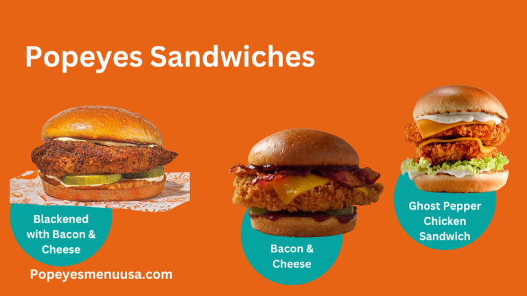 Popeyes Sandwiches - Popeyes Menu USA