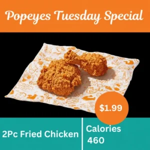 Popeyes Daily Specials 2026 & $10 Tuesday Special Prices 3 Popeyes Tuesday Special Price