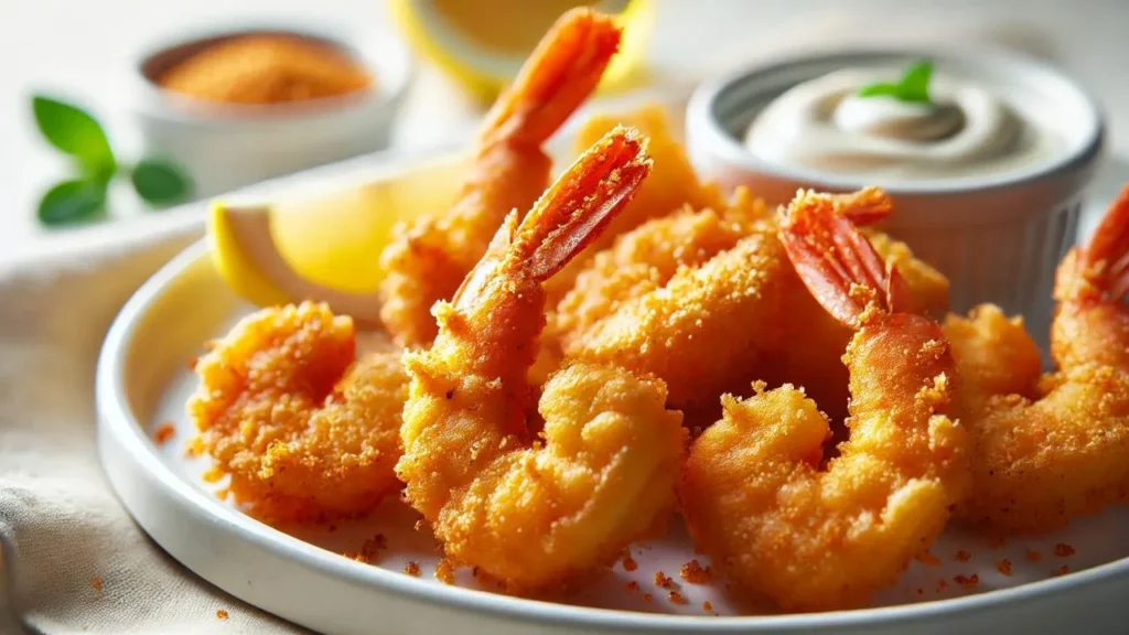 Close-up of Crispy Shrimp