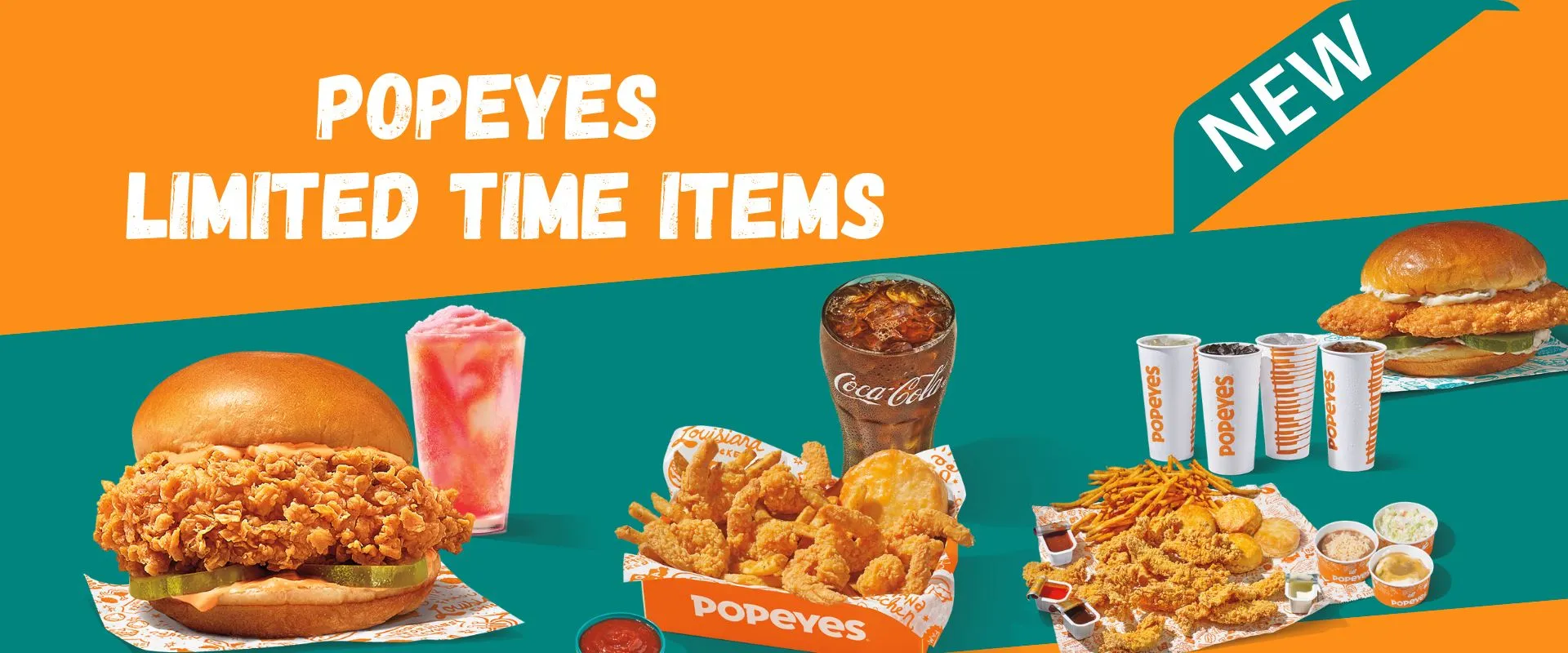 Popeyes Limited Time Items Banner