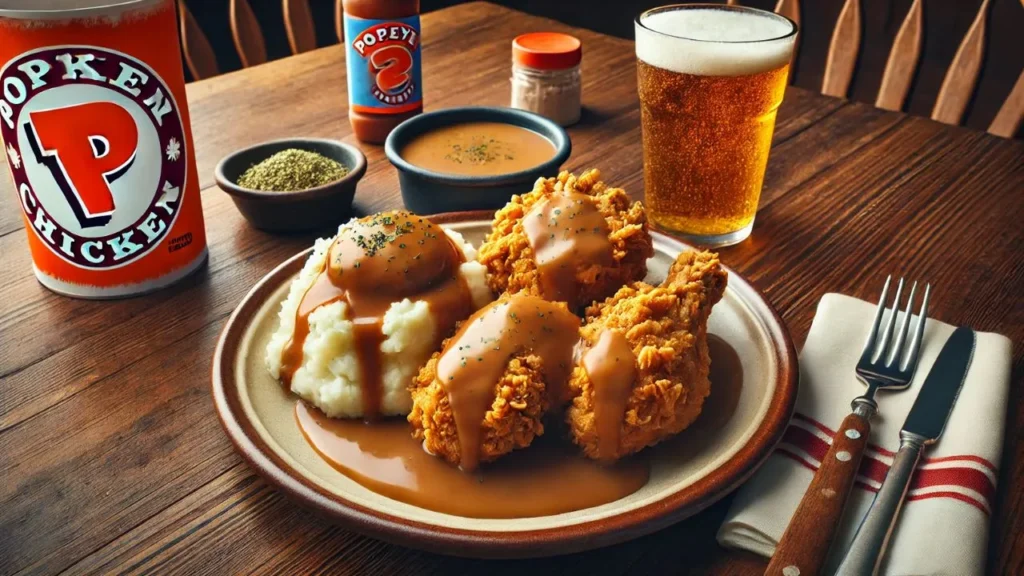 Popeyes-Style Fried Chicken with Gravy