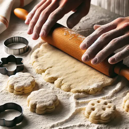 Rolling Out and Cutting the Dough for Popeyes Biscuits