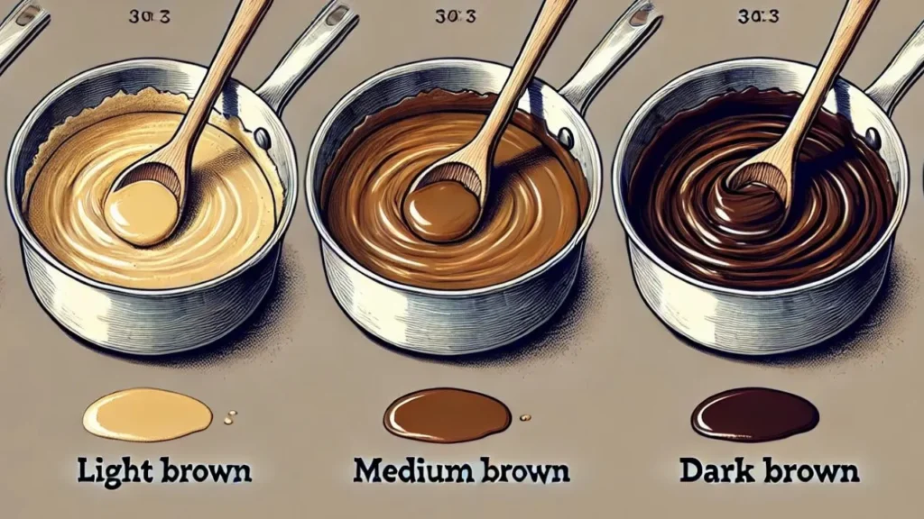 Three Stages of Making a Roux