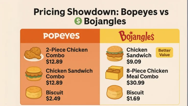Popeyes Vs Bojangles | Head to Head Comparison | 2025 3 Popeyes vs Bojangles Price Comparison