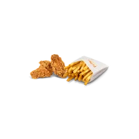 2 hot wings and fries