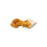 3 hot wings and fries