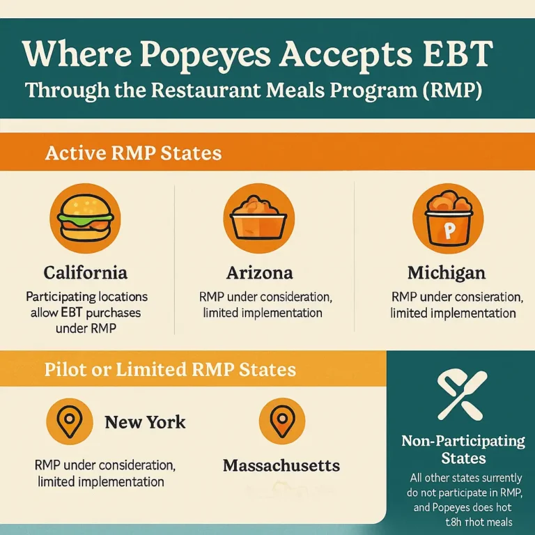 In which States does Popeyes accept ebt