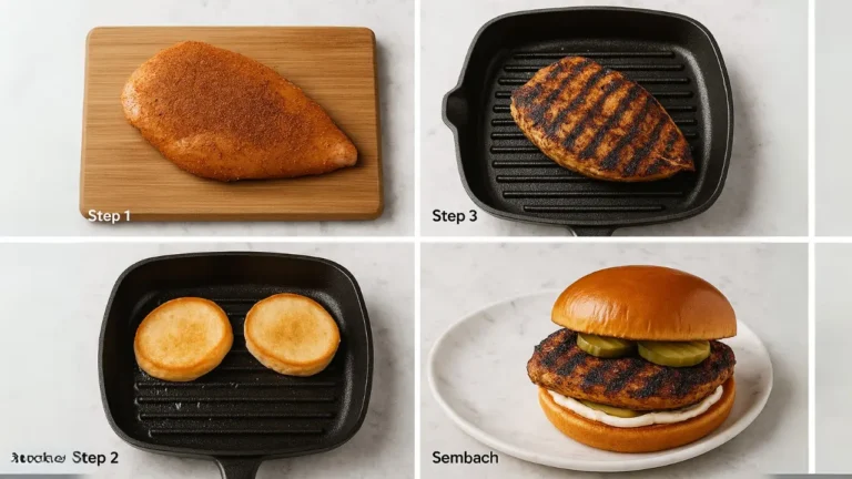 Popeyes blackened Chicken Sandwich Recipe Preparation