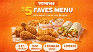 $5 Faves Menu